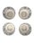 Ceramic Set of 4 Bat Trang Vietnamese Ceramic Multipurpose Bowls With Hand Painted Blue & White Lotus Motif For Sale - Image 7 of 8