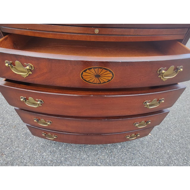 Vintage Lexington Heirloom Solid Mahogany Chippendale Bachelors Chest of Drawers For Sale In Washington DC - Image 6 of 11