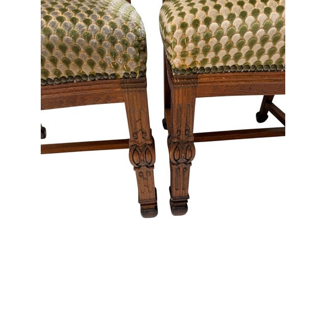 Brown Art Deco Side Chairs in Oak and Macassar Ebony by Willem Penaat, 1917, Set of 2 For Sale - Image 8 of 11