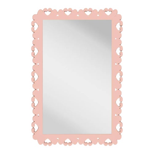 Fleur Home Garden District Satsuma Rectangle Mirror in Salmon Berry, 36x48