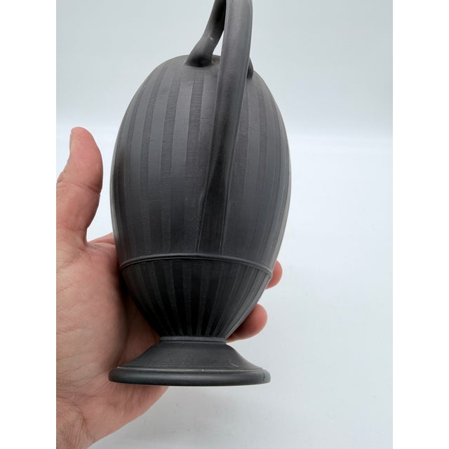 Stone Antique Wedgwood Black Basalt Neoclassical Creamer/Pitcher, 19th Century For Sale - Image 7 of 12