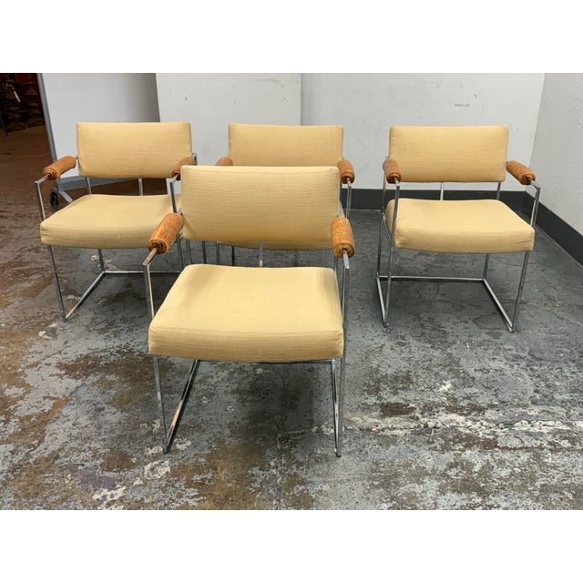 Design Plus Gallery presents a Set of Four Model 1188 Armchairs by Milo Baughman for Thayer Coggin. Originally introduced...