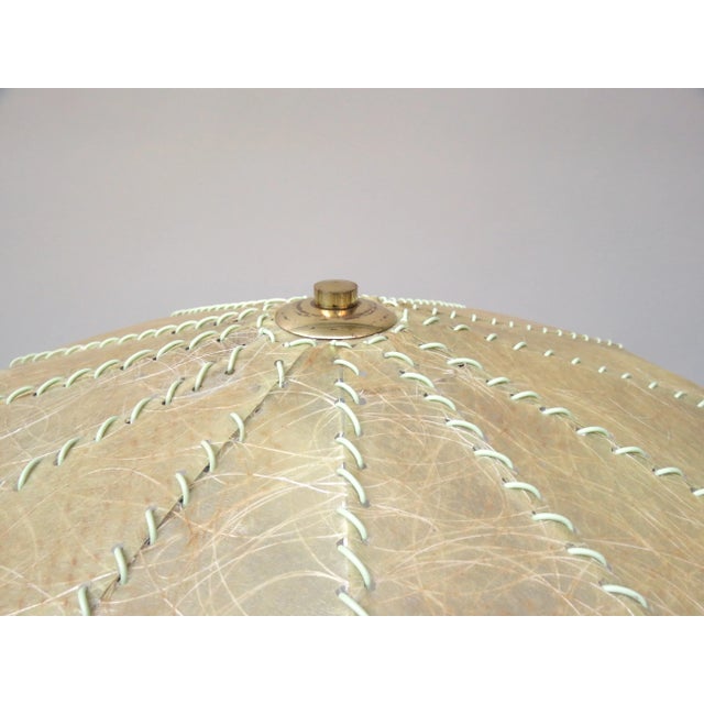 Brass Table Lamp with Cocoon Shade & Trumpet Base, Austria, 1960s For Sale - Image 11 of 18