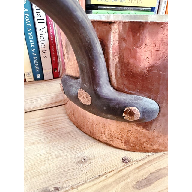 Huge Antique French Dehillerin Copper Pot For Sale - Image 4 of 8