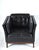 Danish Black Leather Lounge Armchair from Mogens Hansen, Denmark, 1960s For Sale - Image 9 of 18