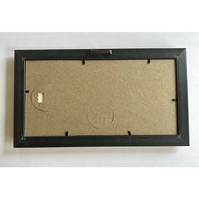 Abstract Framed Signed Original Watercolor “Blowing in the Wind” For Sale - Image 3 of 3