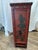 Chinese Mid 19th Century Qing Dynasty Shanxi Red Lacquer Painted Wedding Cabinet, Elm, Fully Decorated Back For Sale - Image 3 of 10