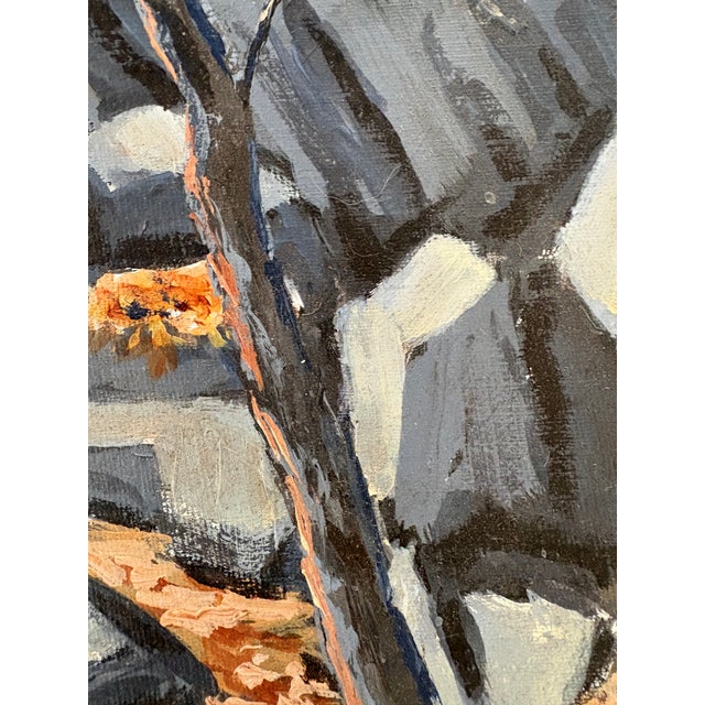 Modern 1990s Painting - Rocky Seascape by Lester J. Clarke For Sale - Image 3 of 9