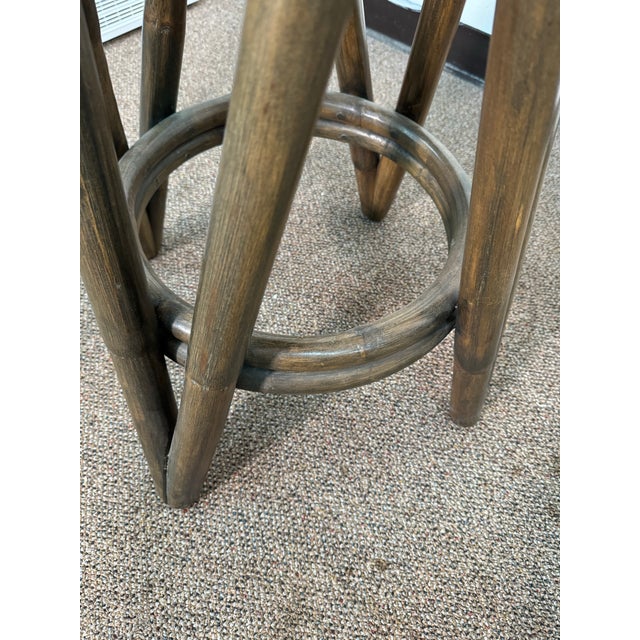 Mid 20th Century Mid Century Modern Bamboo Barstool For Sale - Image 9 of 12