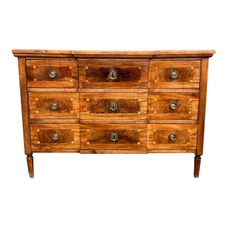 French 18th Century Louis XVI Walnut Chest of Drawers For Sale