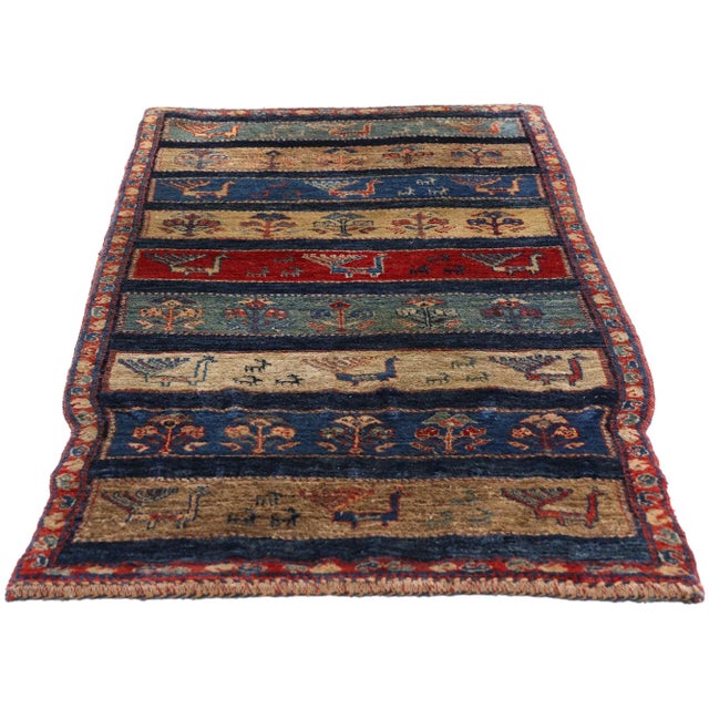 Tribal Vintage Persian Gabbeh Rug, 02'04 X 05'01 For Sale - Image 3 of 10