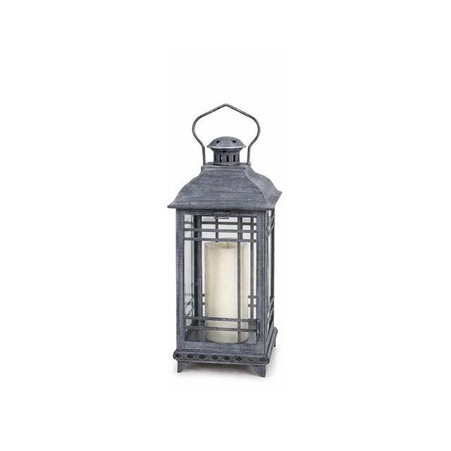Traditional Gray Metal Lantern (Set of 3) For Sale In Chicago - Image 6 of 6