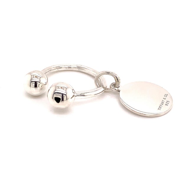 1990s Tiffany & Co Estate Sterling Silver Keychain 9.2 Grams For Sale - Image 4 of 11