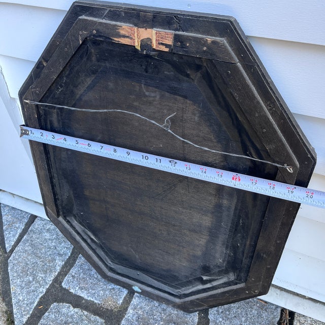 Antique Venetian-Style Etched Glass Octagonal Wall Mirror For Sale - Image 9 of 9