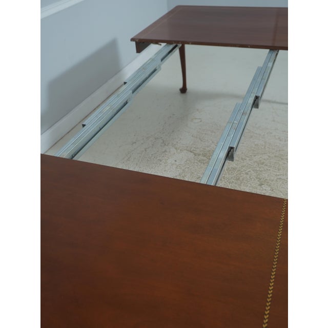 Stickley George III Style Mahogany Inlaid Dining Table For Sale - Image 12 of 18