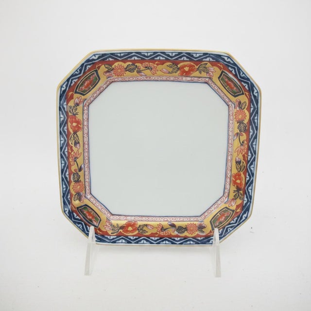 Japanese Gokunishiki Imari Arita Ware Kisen Kiln Octagonal Plate Set of 5 For Sale In Portland, OR - Image 6 of 11