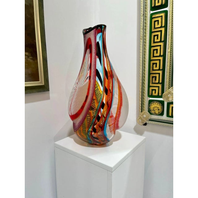 This one-of-a-kind sculpted vase is incredibly beautiful. Signed and marked “1 of 1”. Below current pricing for a Schiavon...
