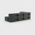 Contemporary Curt Modular Set - Flexible Small Corner Sofa - Sera - Gravel (Grey) by Ambivalenz, Set of 9 For Sale - Image 3 of 5