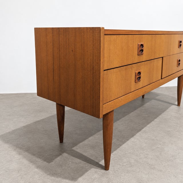 Mid-Century Teak Sideboard with 4 Drawers, 1960s For Sale - Image 6 of 11
