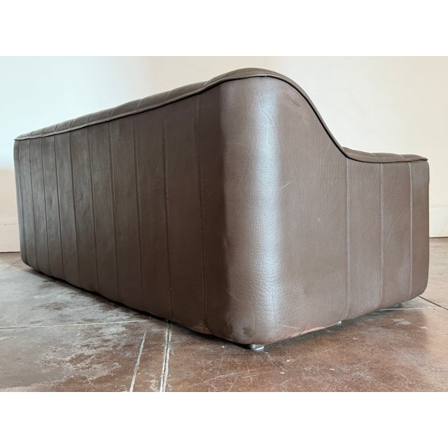 1980’s Buffalo Leather Ds-44 Attributed to DeSede Sofa For Sale - Image 15 of 16
