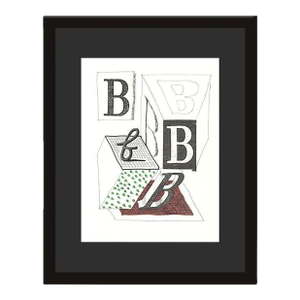 1990s 'B' From 'Hockney's Alphabet' by David Hockney