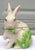 Late 20th Century Fitz and Floyd White Garden Bunny Rabbit Le Lapin Cookie Jar For Sale - Image 5 of 11