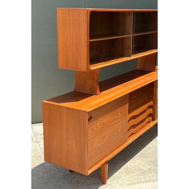 Brown Vintage Drylund Danish Teak Hutch and Sideboard For Sale - Image 8 of 12
