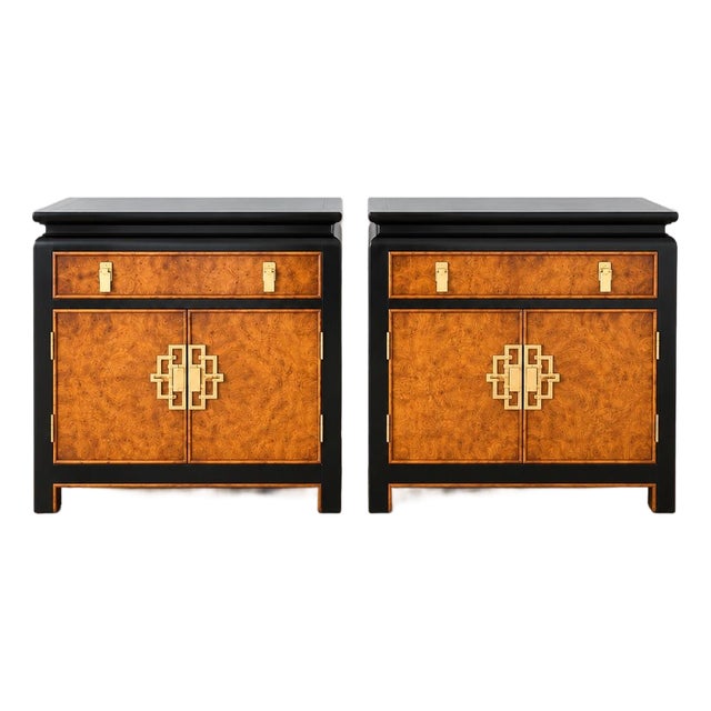 Raymond Sobota by Century Mid Century Modern Chin Hua Nightstands, 2 Pieces For Sale