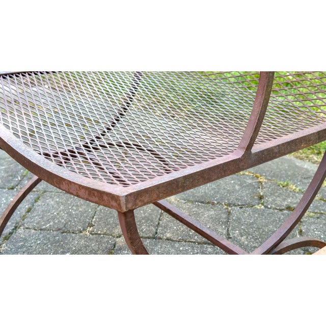 Mid-Century Bob Anderson Wrought Iron Mesh Patio Chairs - 5 Pieces For Sale - Image 15 of 16