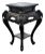 Chinese Carved Hardwood Plant Stand Jardiniere Two Tier Side Table 1920s For Sale