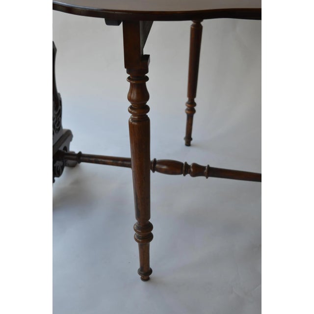 Victorian Figured Walnut Sutherland Table For Sale - Image 12 of 13