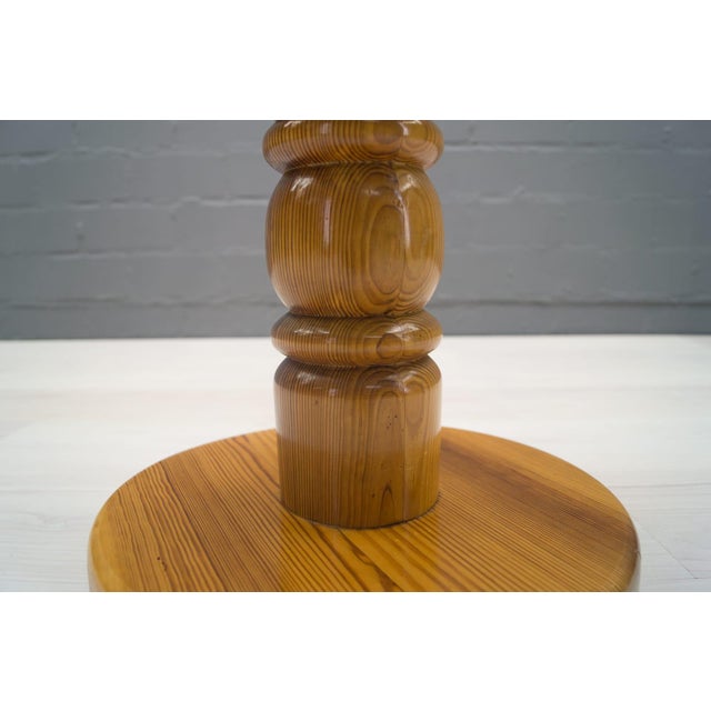 French Vintage Pine Stool, 1960s For Sale - Image 13 of 14