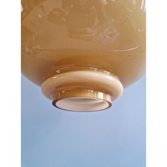 Scandinavian Pendant Light in Mustard-Colored Opaline Glass by Hans-Agne Jakobsson for Staff Leuchten, 1970s For Sale - Image 11 of 15