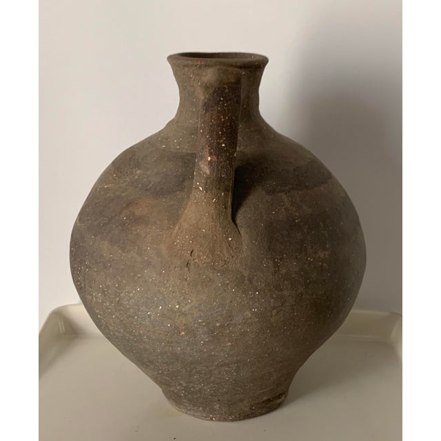 Late 18th Century 18th Bridal Jug Grey Picher "Cantaro" From Calanda, Spain, Terracotta Vase For Sale - Image 5 of 12