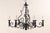 Mid 20th Century French Scrolling Black Iron Light For Sale - Image 4 of 11