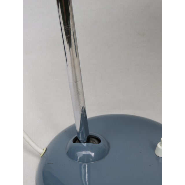 Dove Blue and Chrome Table Lamps from Kaiser Leuchten, 1950s, Set of 2 For Sale - Image 12 of 16