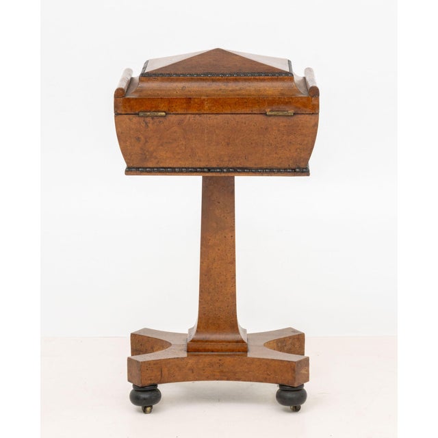 Regency Burl Elm Teapoy, 19th Century For Sale - Image 10 of 10