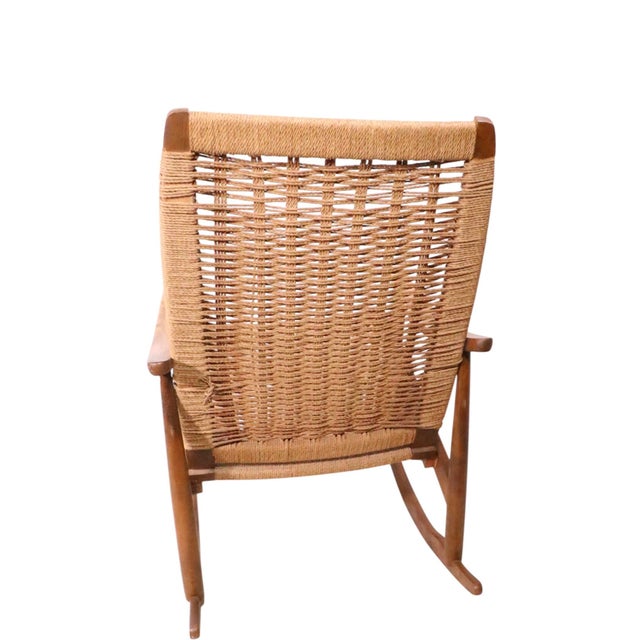 Mid 20th Century Mid Century Rope Rocker After Wegner For Sale - Image 5 of 12