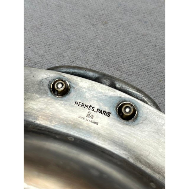 Silver Hermes Paris Silver Plated Chain Dish For Sale - Image 8 of 13