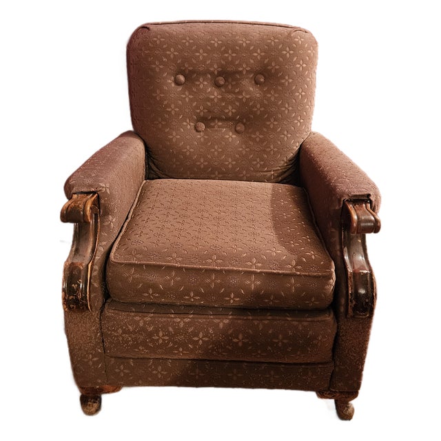 Vintage Upholstered Armchair For Sale