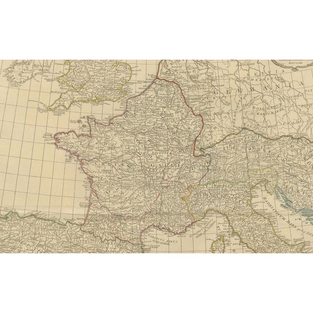 Antique Roman Empire Map – Western Mediterranean & Europe, Engraving c.1818 Elegant antique map depicting the western...