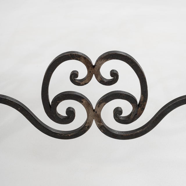 1950s French Cast Iron Side Table With Marble Top For Sale - Image 13 of 18