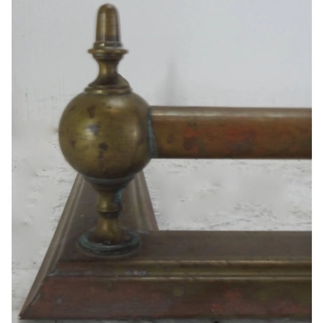 Mid-Century French Brass Fireplace Fender For Sale In Nashville - Image 6 of 10