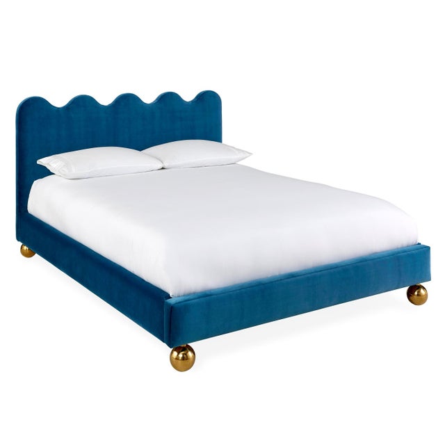 Chic and simple, our Ripple Bed features a brilliant wave of jewel-toned blue with a slight sheen—just the edge for a...