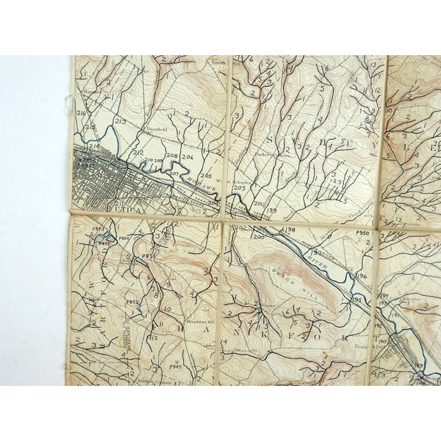 Late 19th Century Utica New York 1898 Us Geological Survey Folding Map For Sale - Image 5 of 6