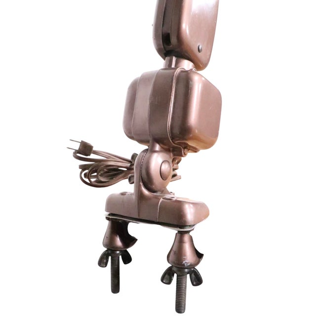 Metal Mid 20th Century Adjustable Flex Arm Task Lamp by Dazor For Sale - Image 7 of 14