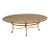 Vintage Hollywood Regency Oval Glass Coffee Table – Brass Style / MCM / Labarge For Sale