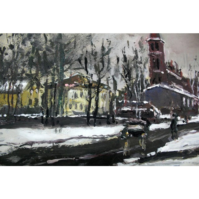 Magdalena Spasowicz, Landscape (New Town), Acrylic on Cardboard, 2006 For Sale - Image 4 of 6