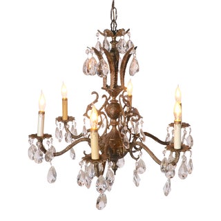6 Light Traditional French Style Chandelier Made in Spain For Sale