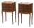 Vintage Bedside Tables with Marble Top, 1930s, Set of 2 For Sale